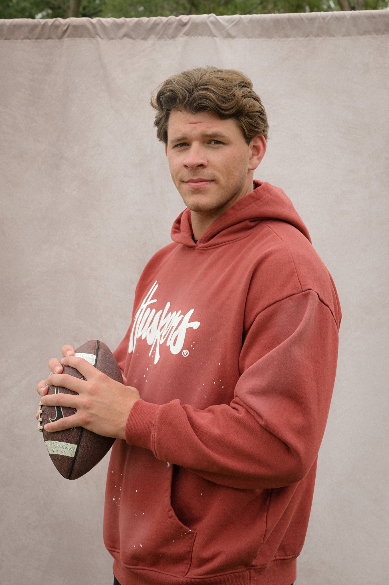 vintage painted nebraska huskers hoodie