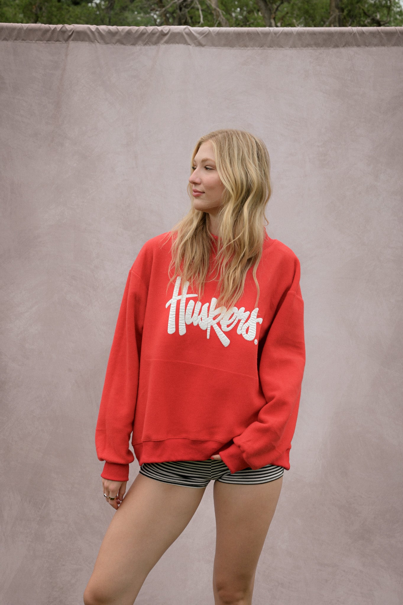 nebraska huskers red mock neck