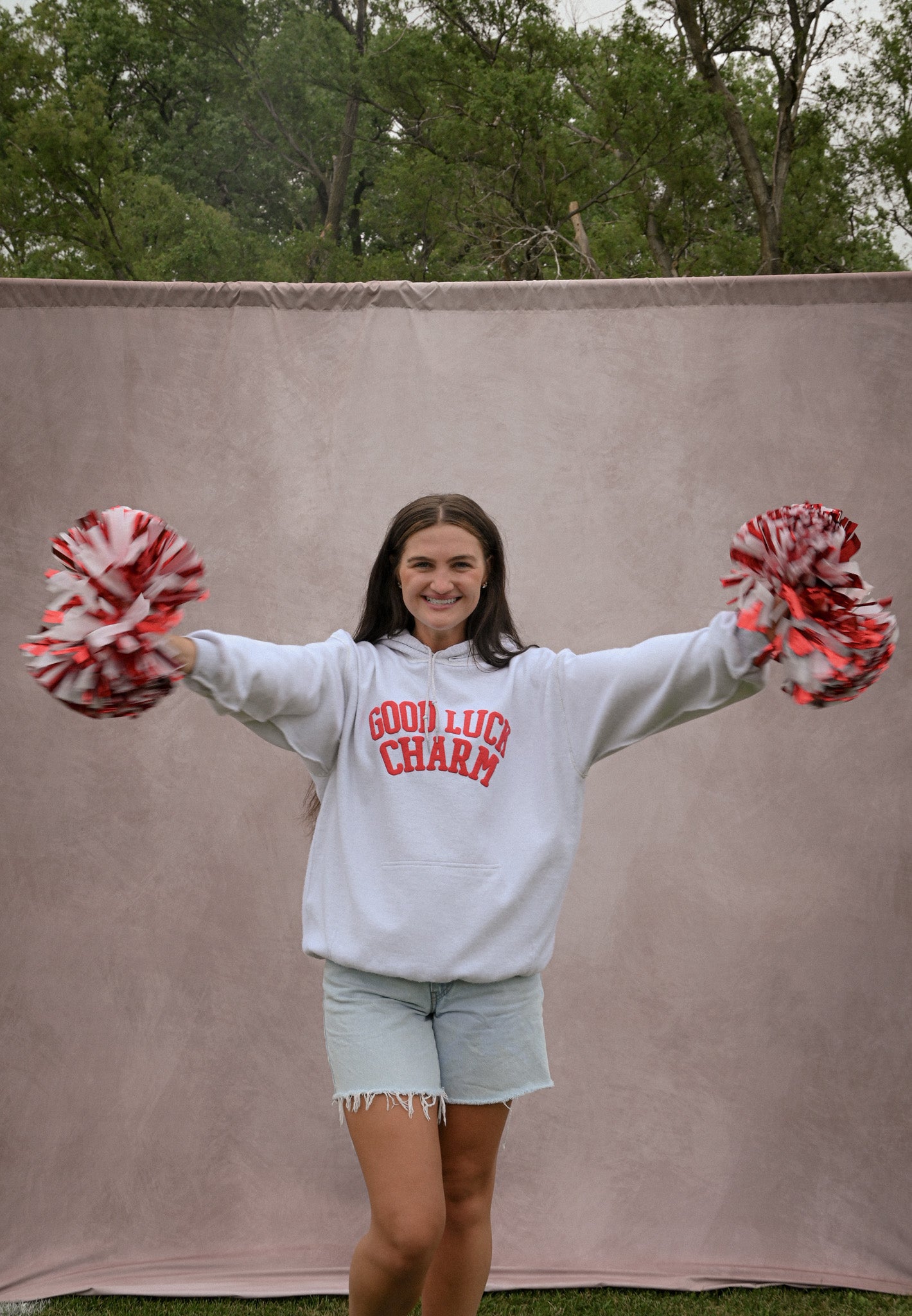 good luck charm inside-out hoodie