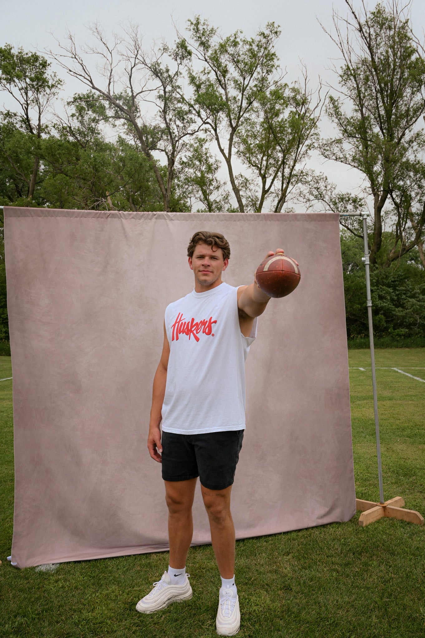 nebraska huskers white muscle tee
