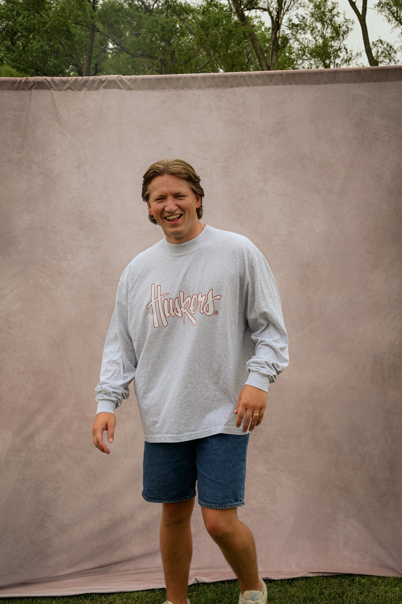 huskers mock neck long sleeve