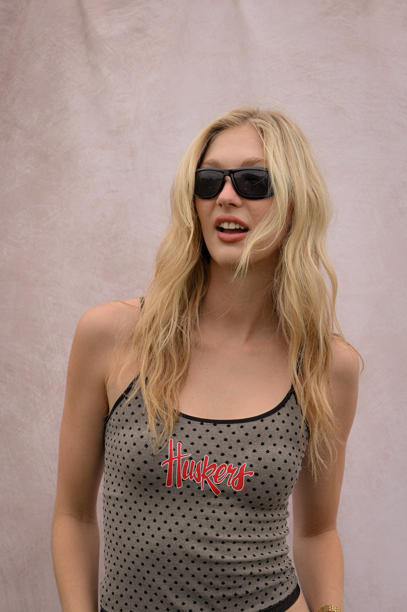 polka dot reversible tank top