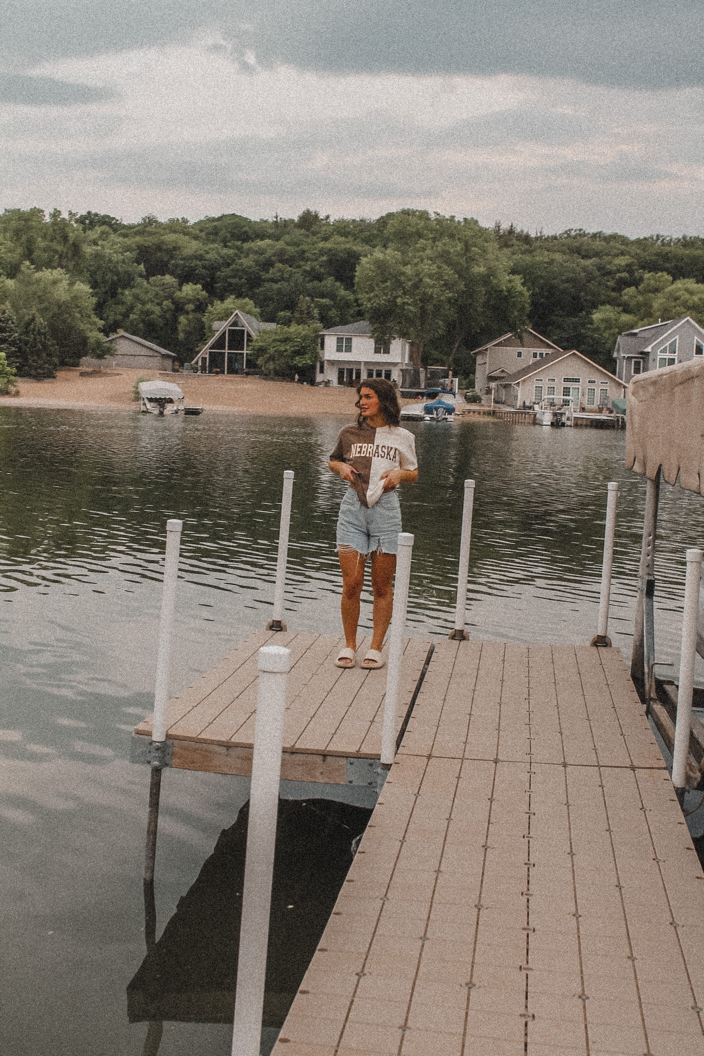 Nebraska Half and Half Tee - Brown