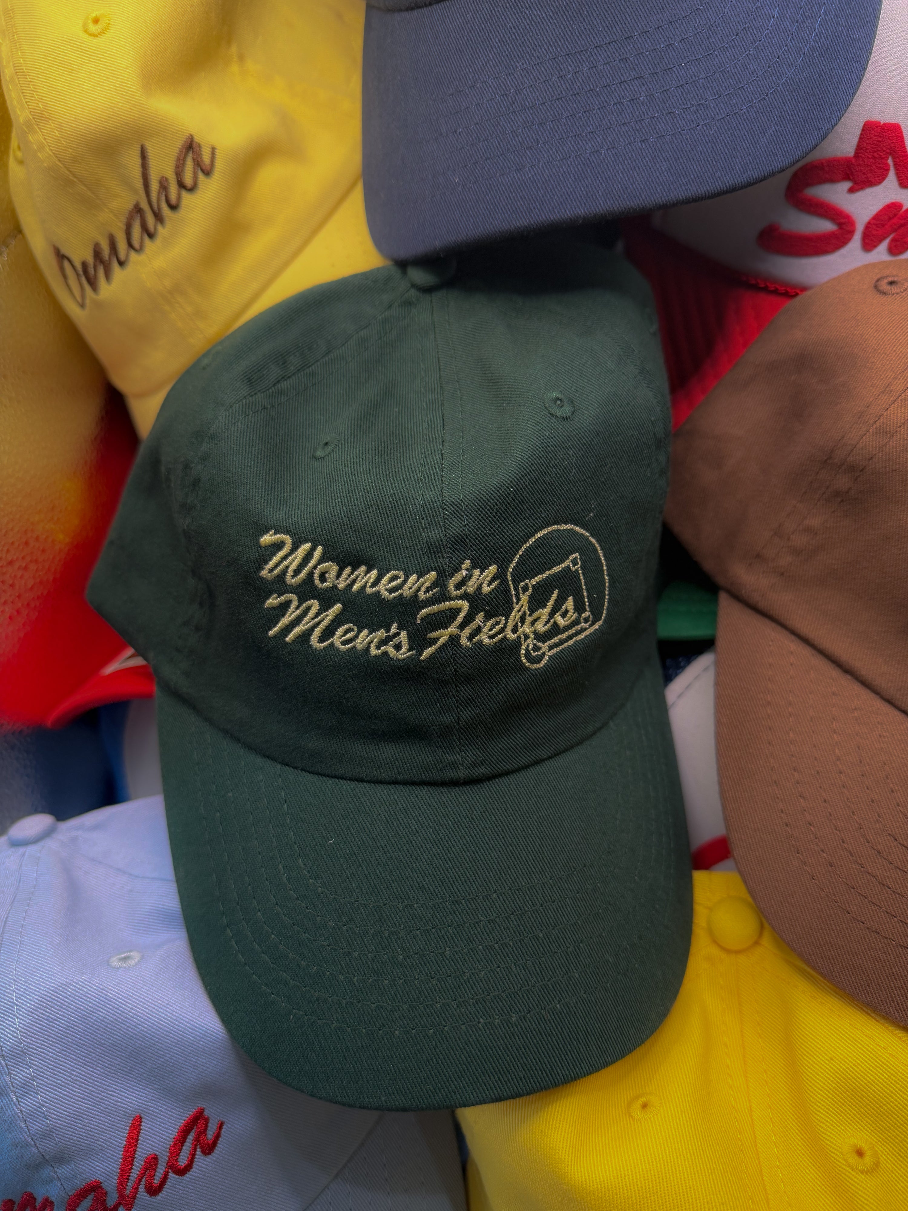 women in male fields dad hat