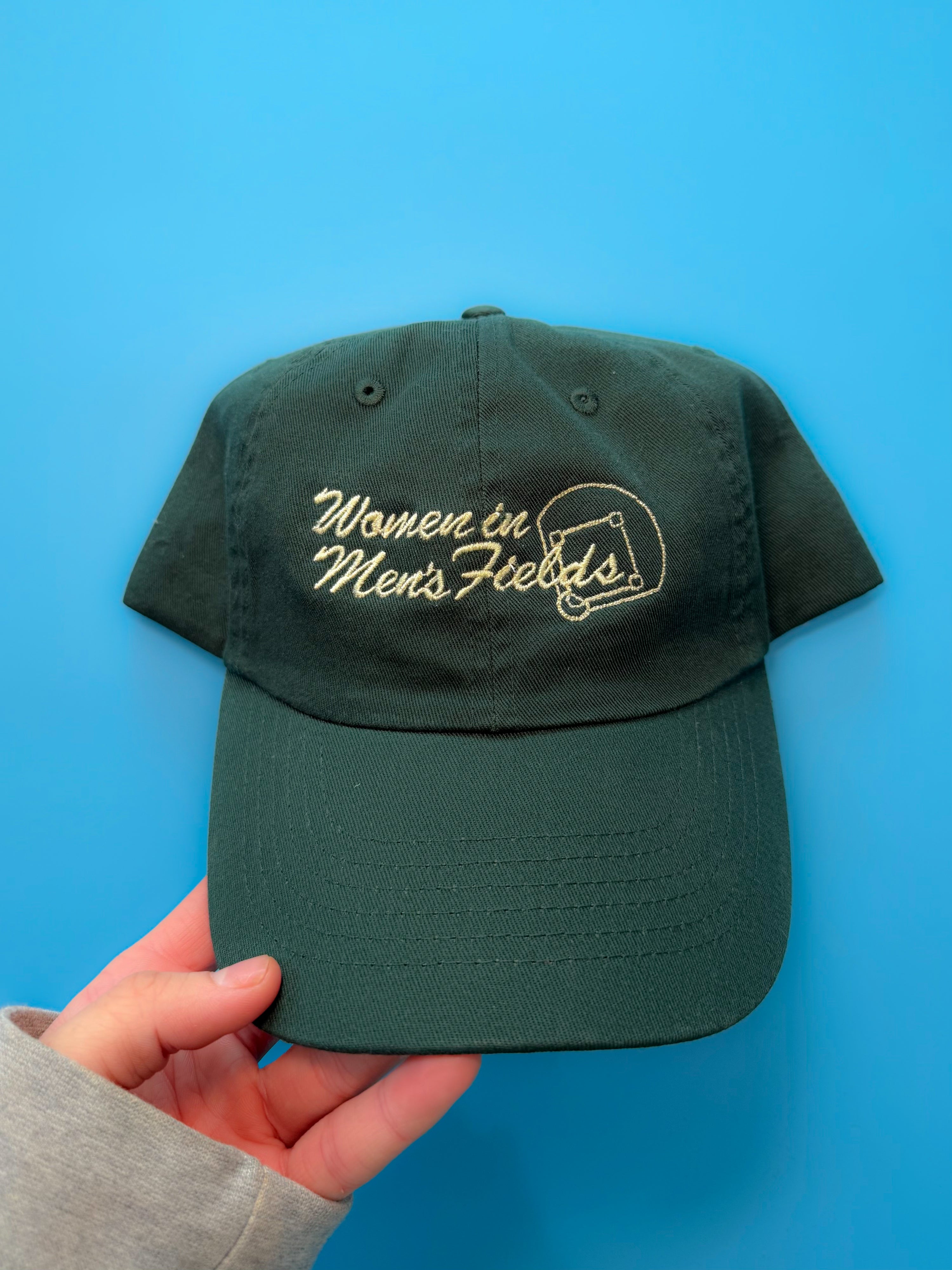 women in male fields dad hat
