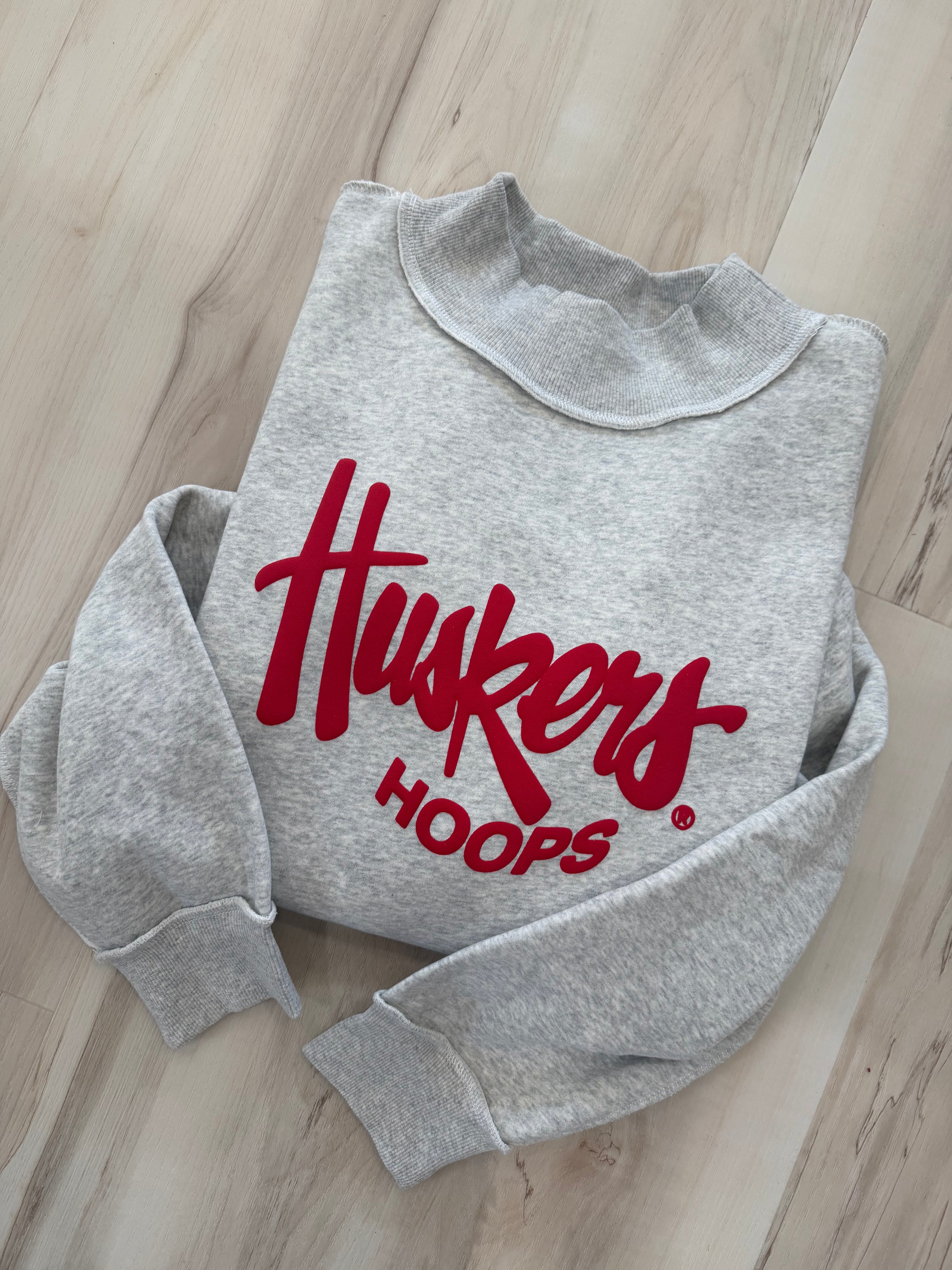 Husker Hoops Mock Neck Sweatshirt