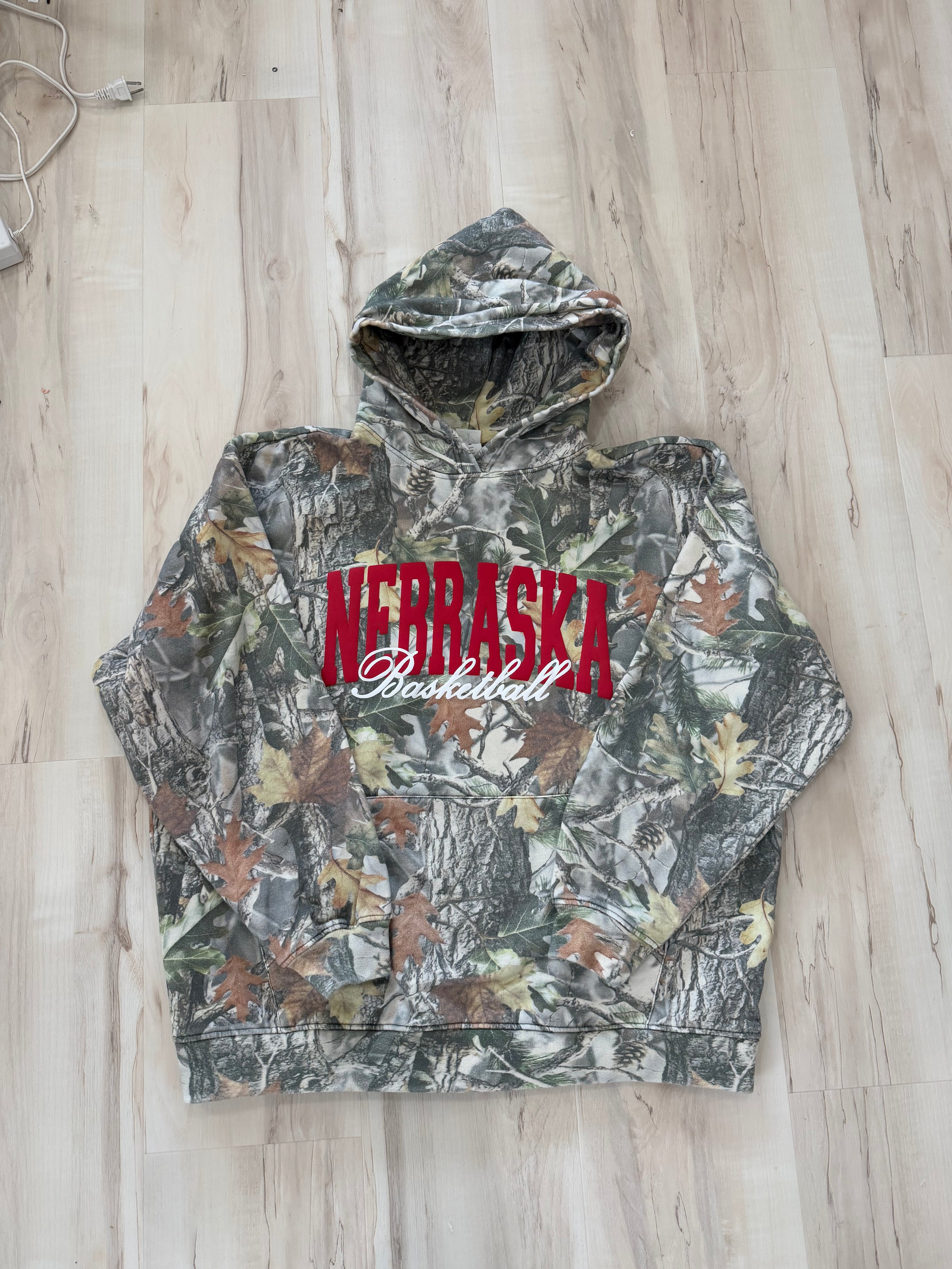Nebraska Basketball Hoodie - Camo