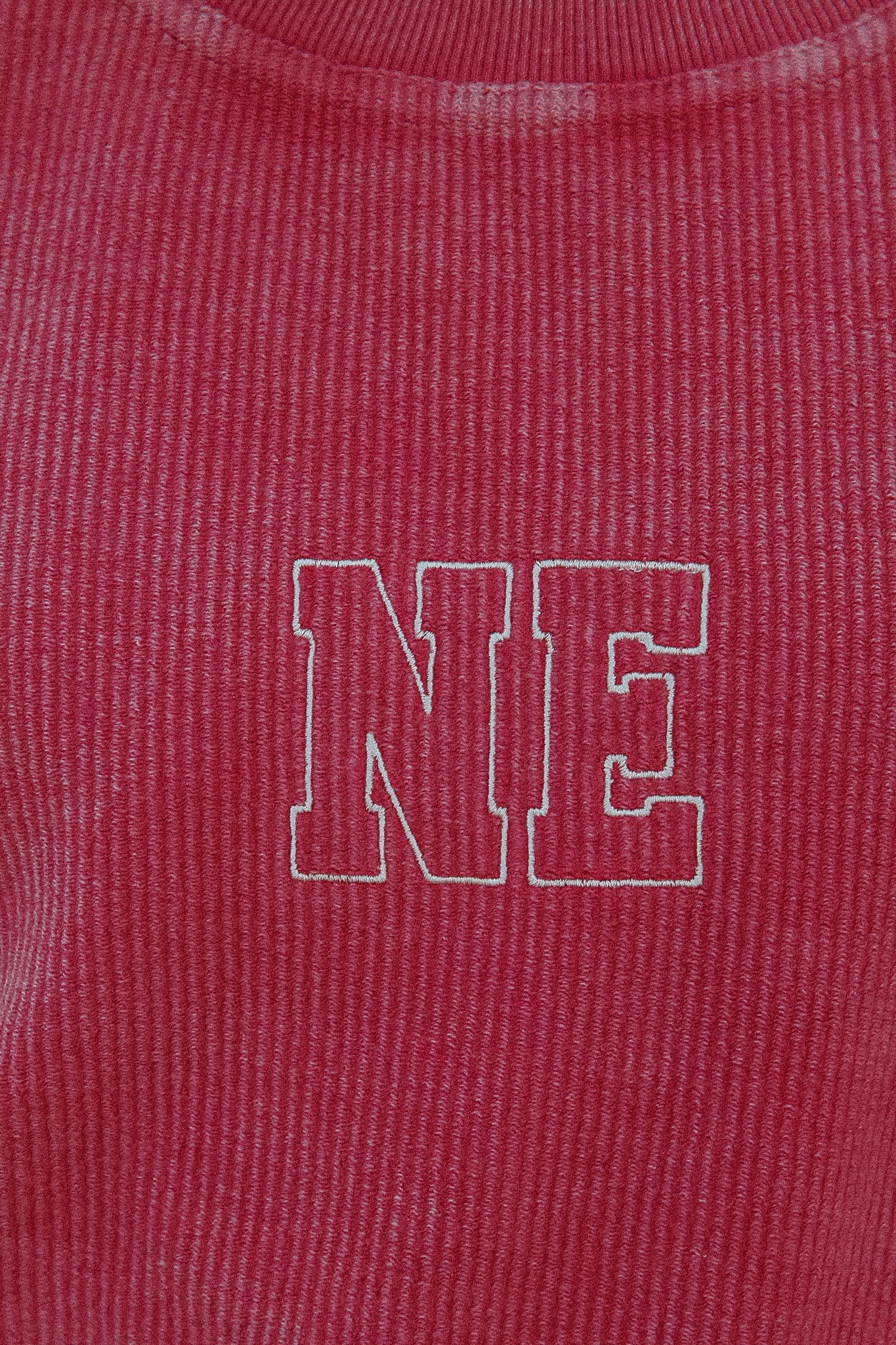 NE Embroidered Corded Crew