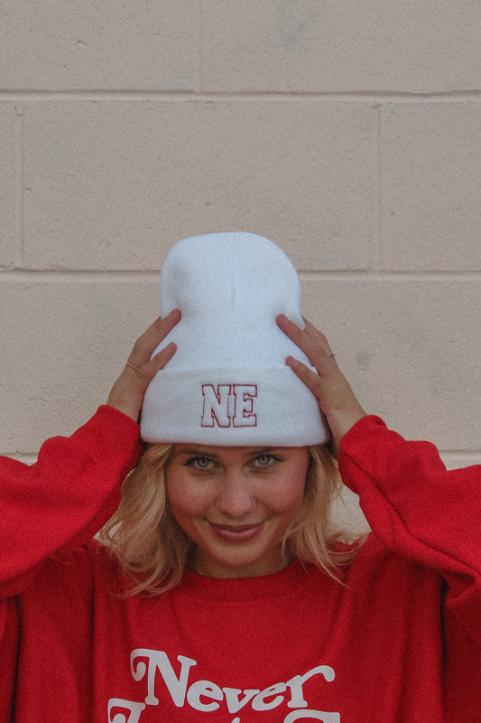 NE Embroidered Beanie