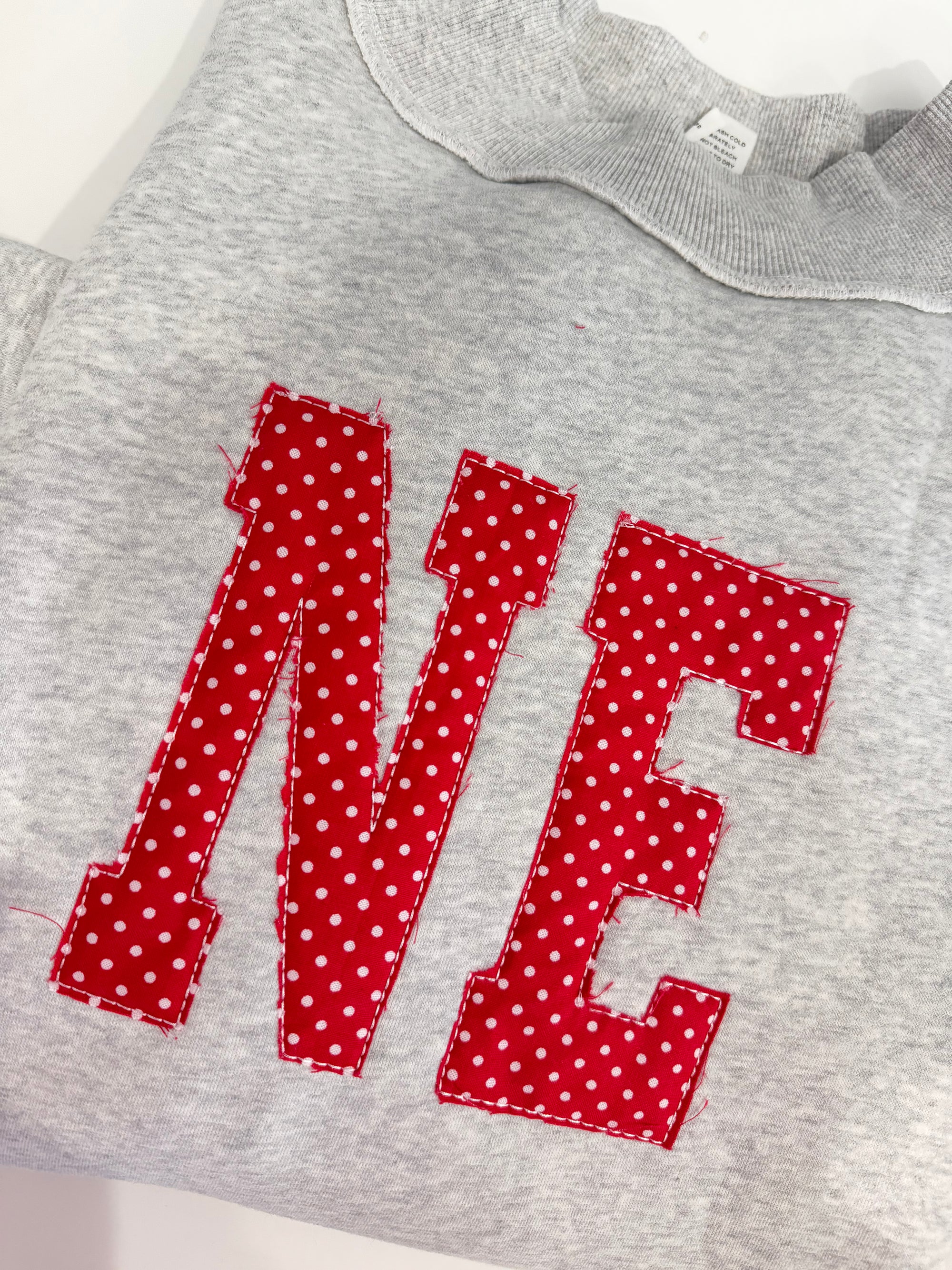 custom red polkadot mockneck