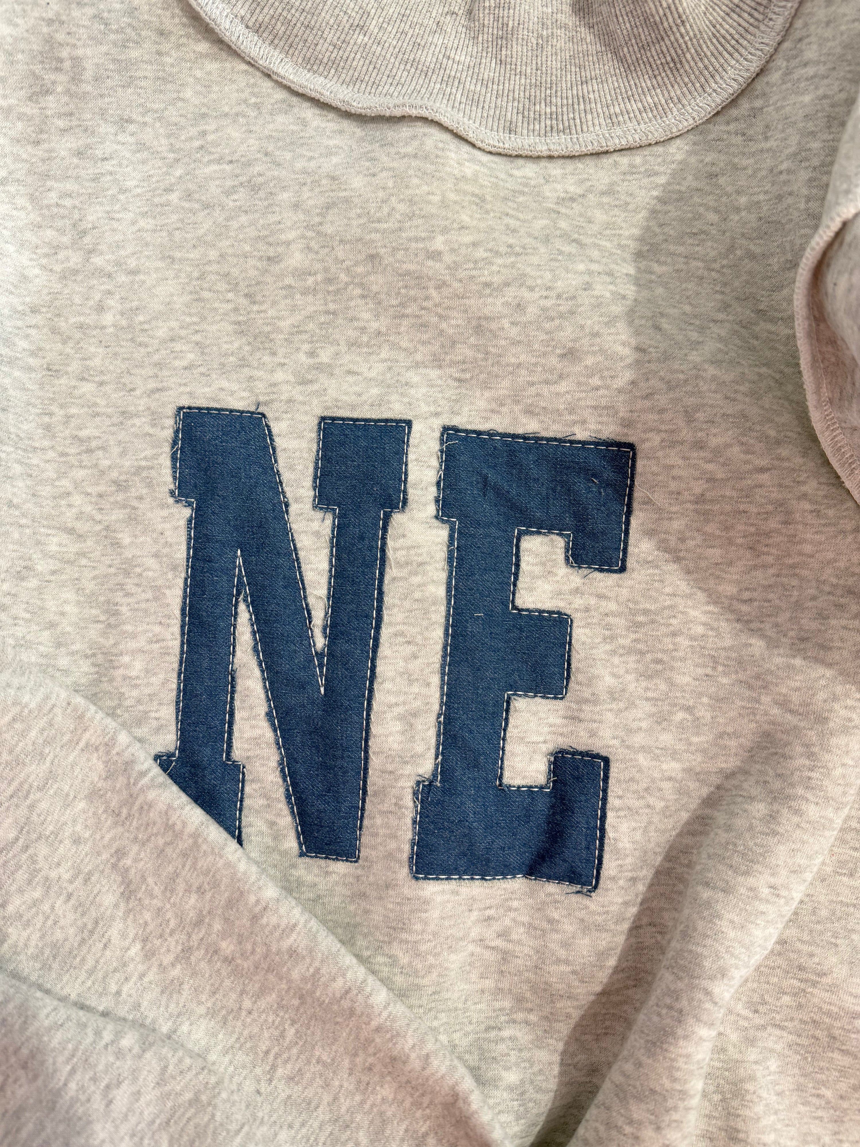 custom denim mockneck