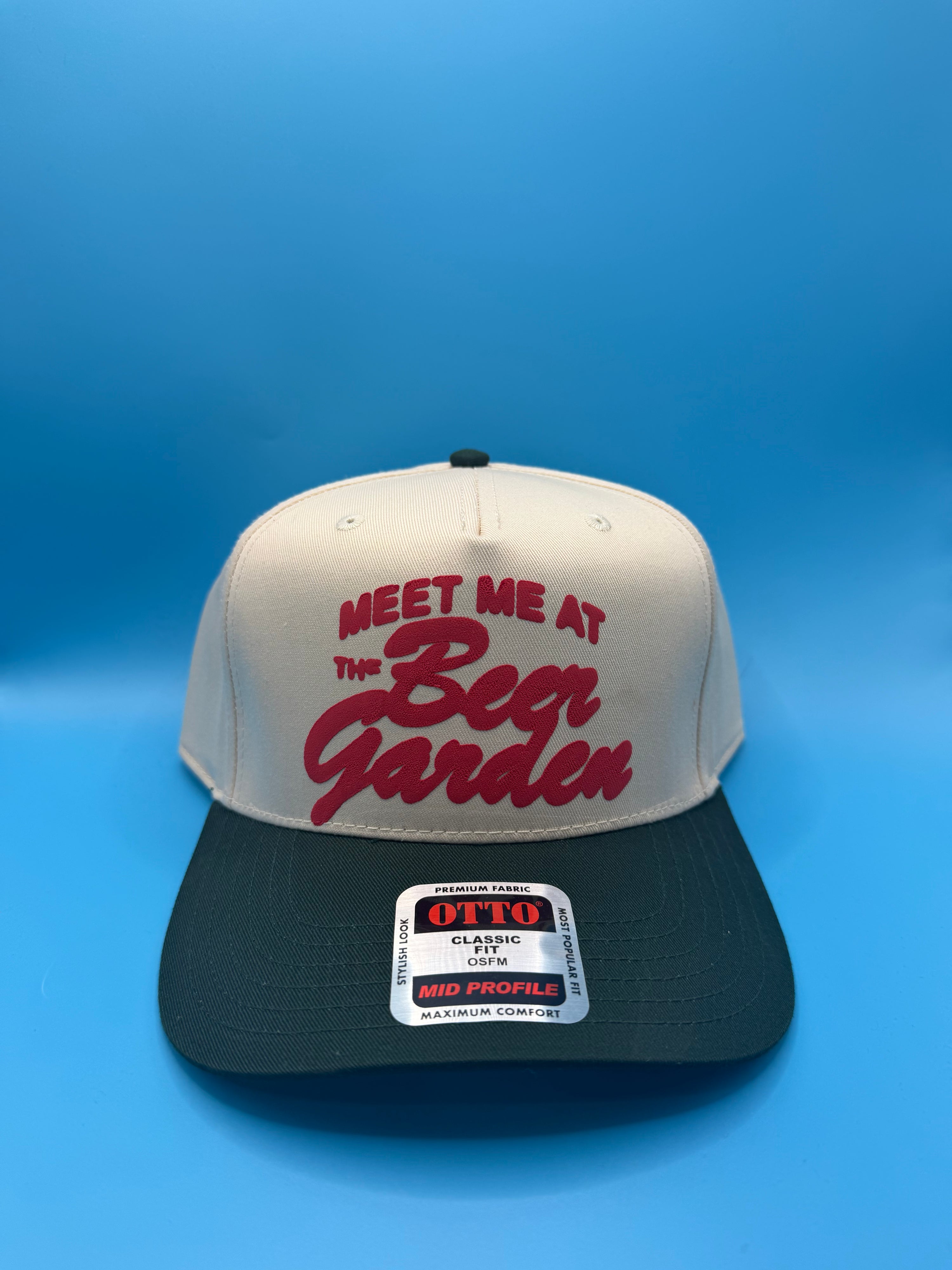 meet me at the beer garden trucker hat