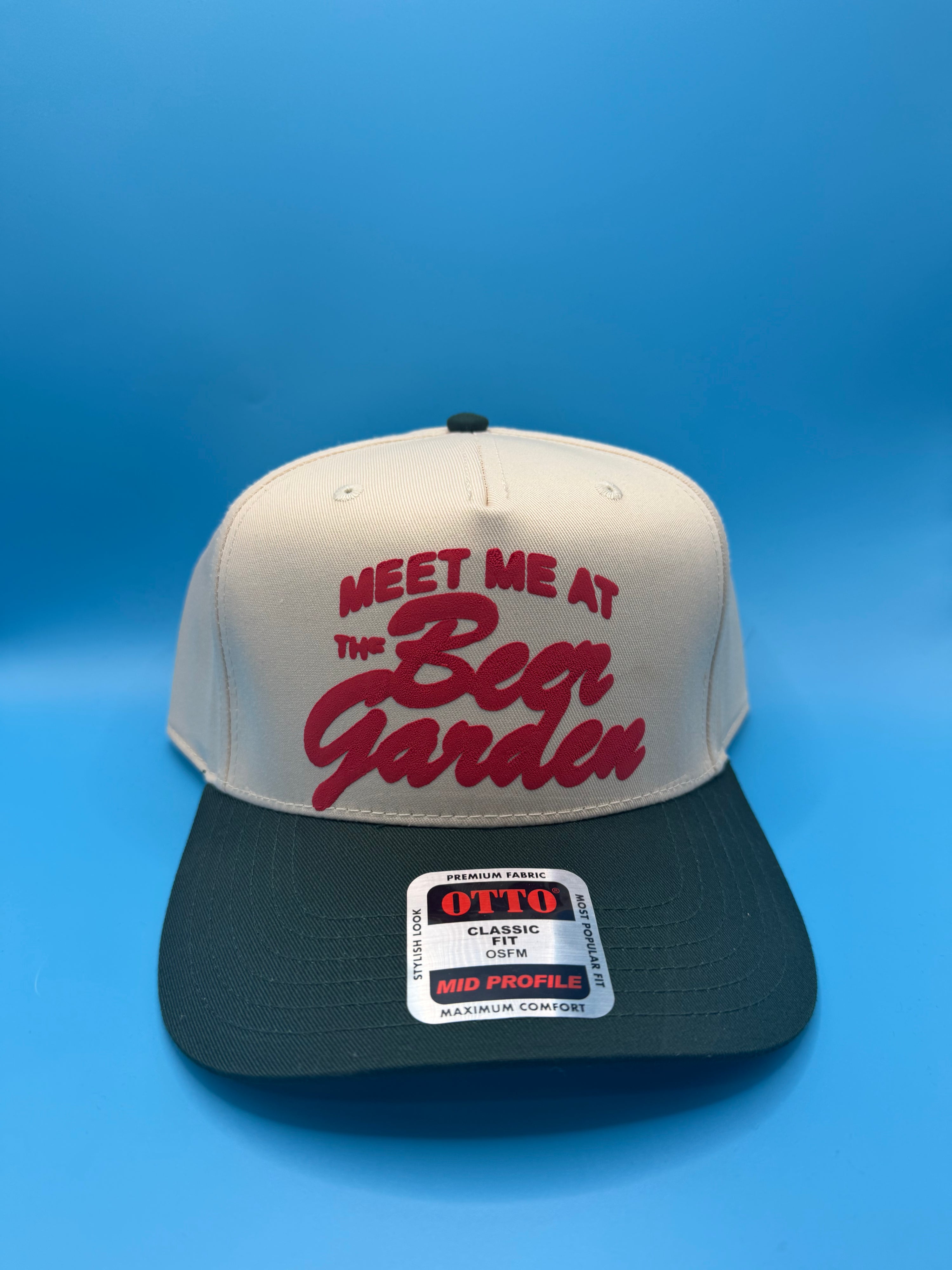 meet me at the beer garden trucker hat