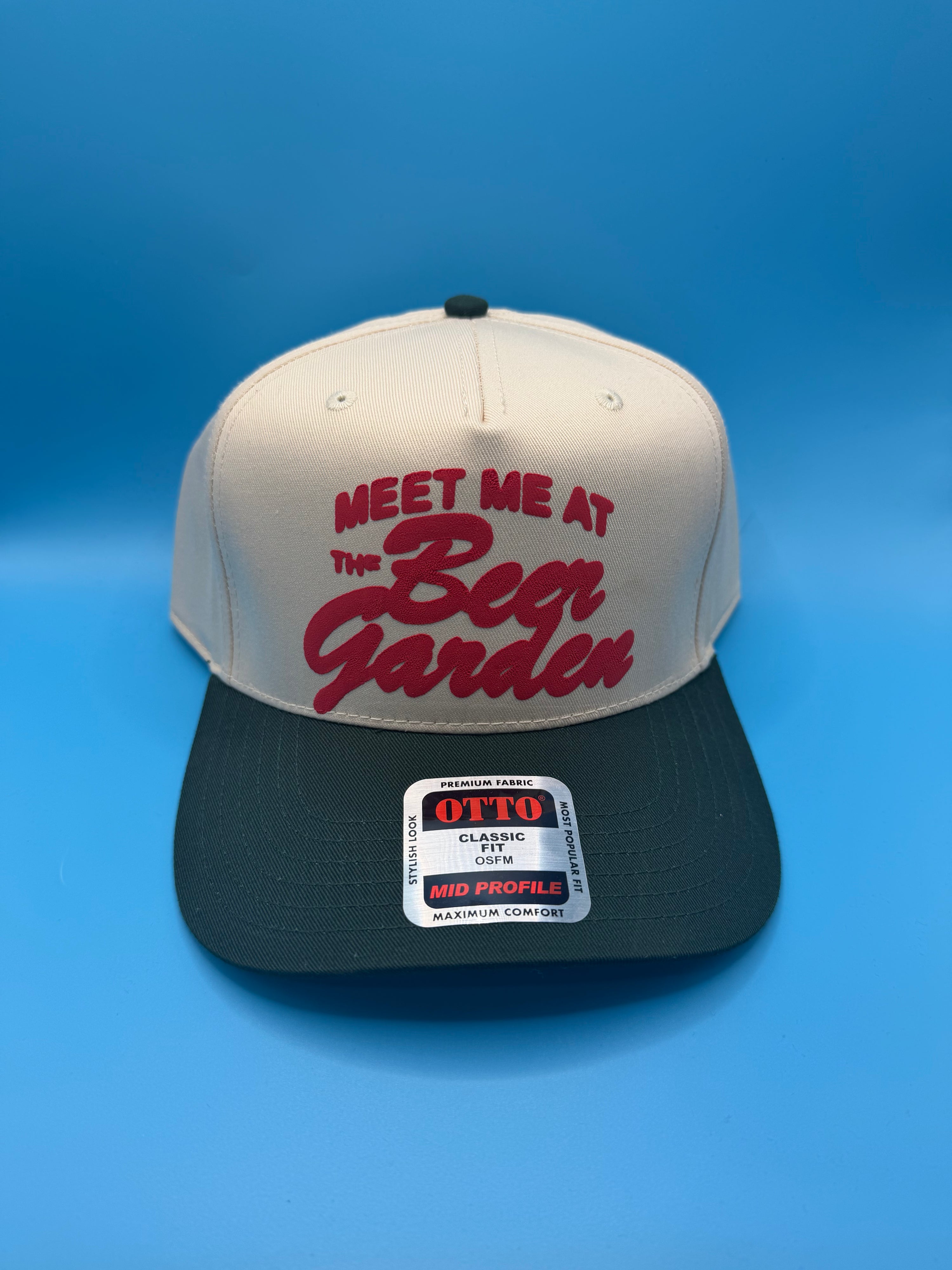 meet me at the beer garden trucker hat