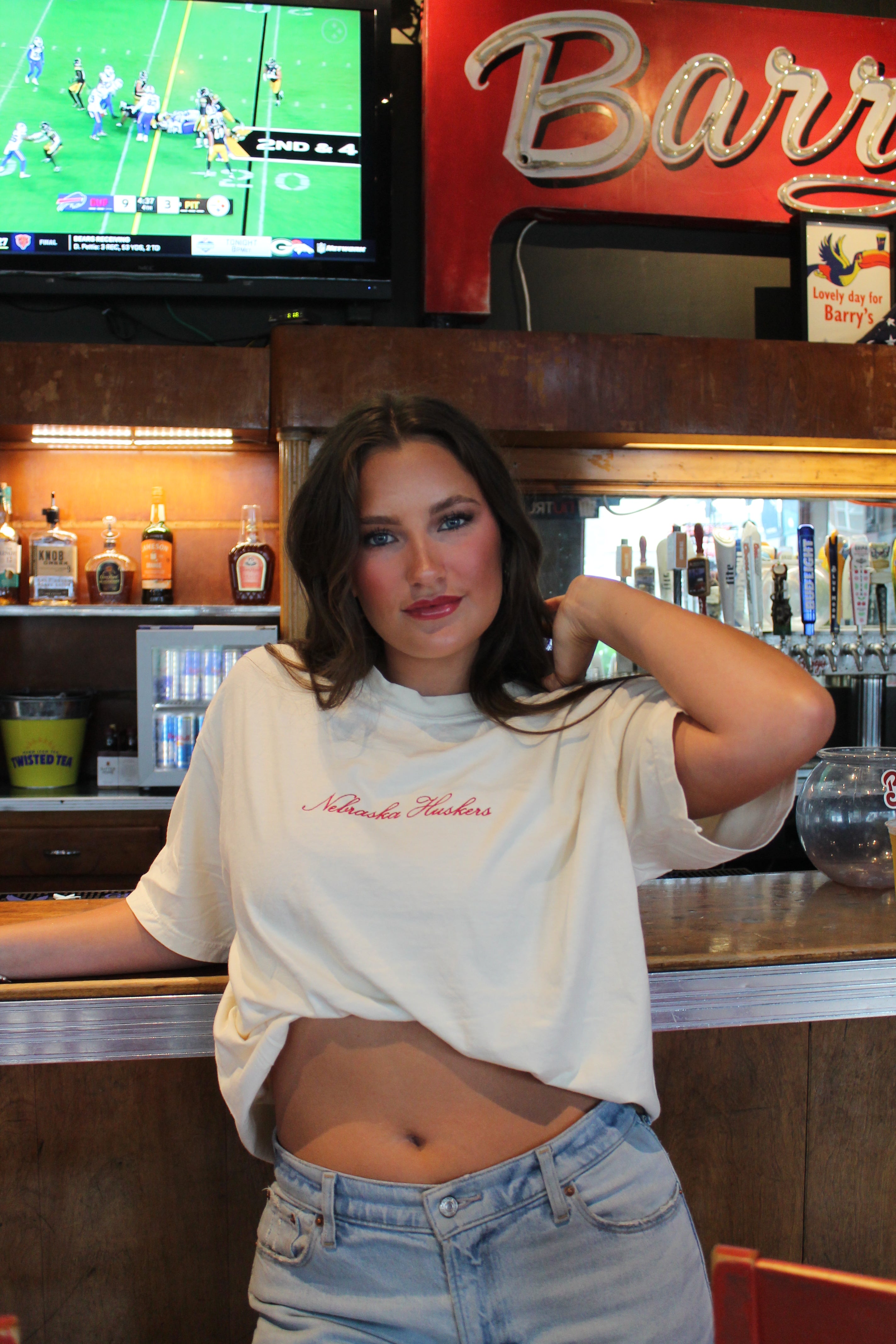 Nebraska Huskers Embroidered Tee