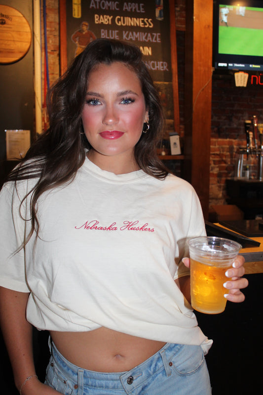 Nebraska Huskers Embroidered Tee