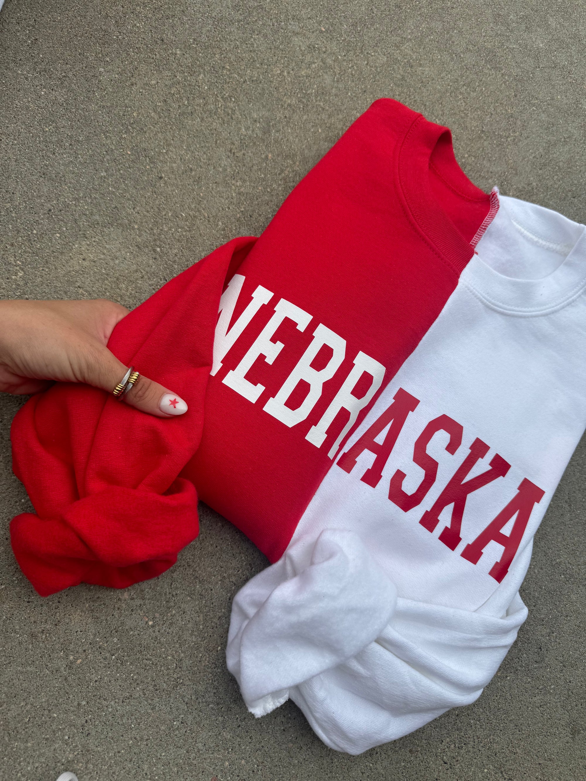 Nebraska Half and Half Crew - Red