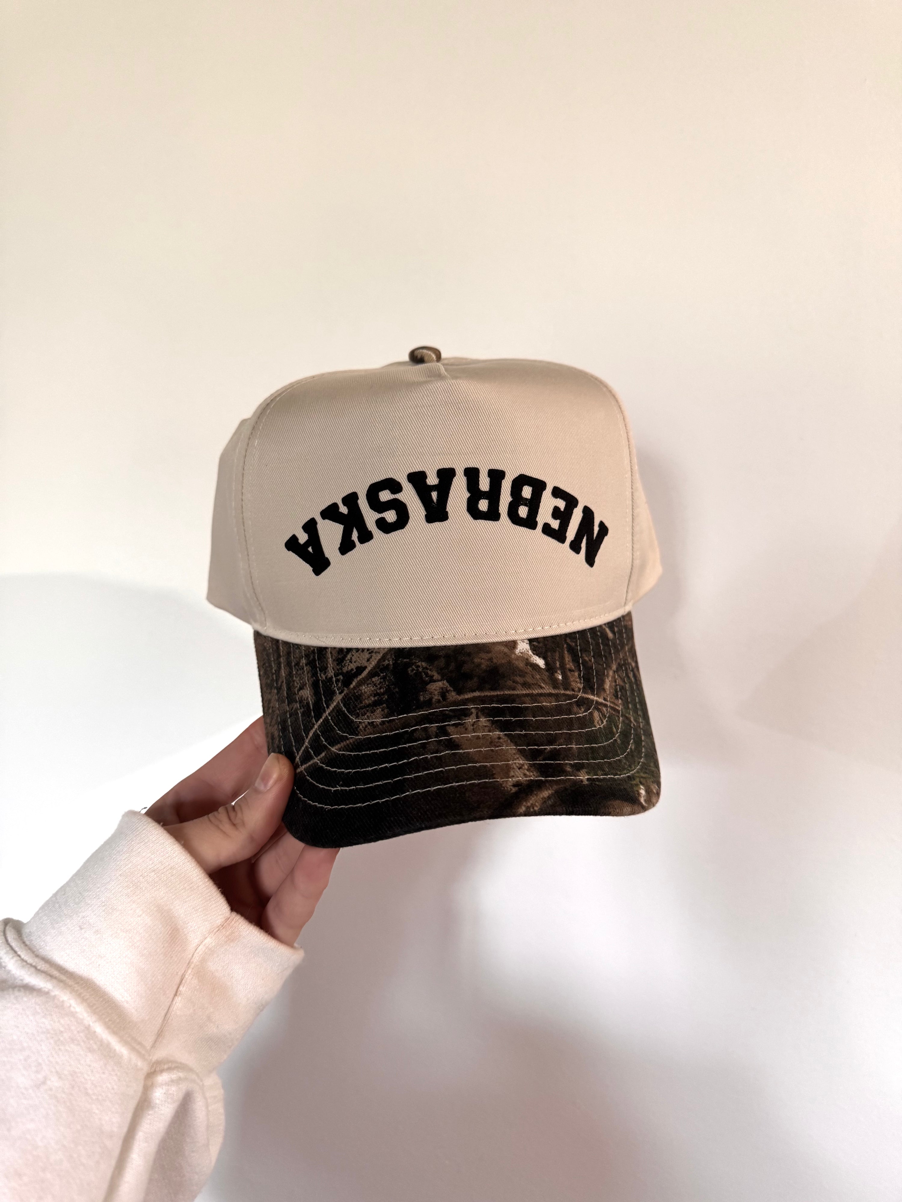Nebraska Upside Down Camo Hat