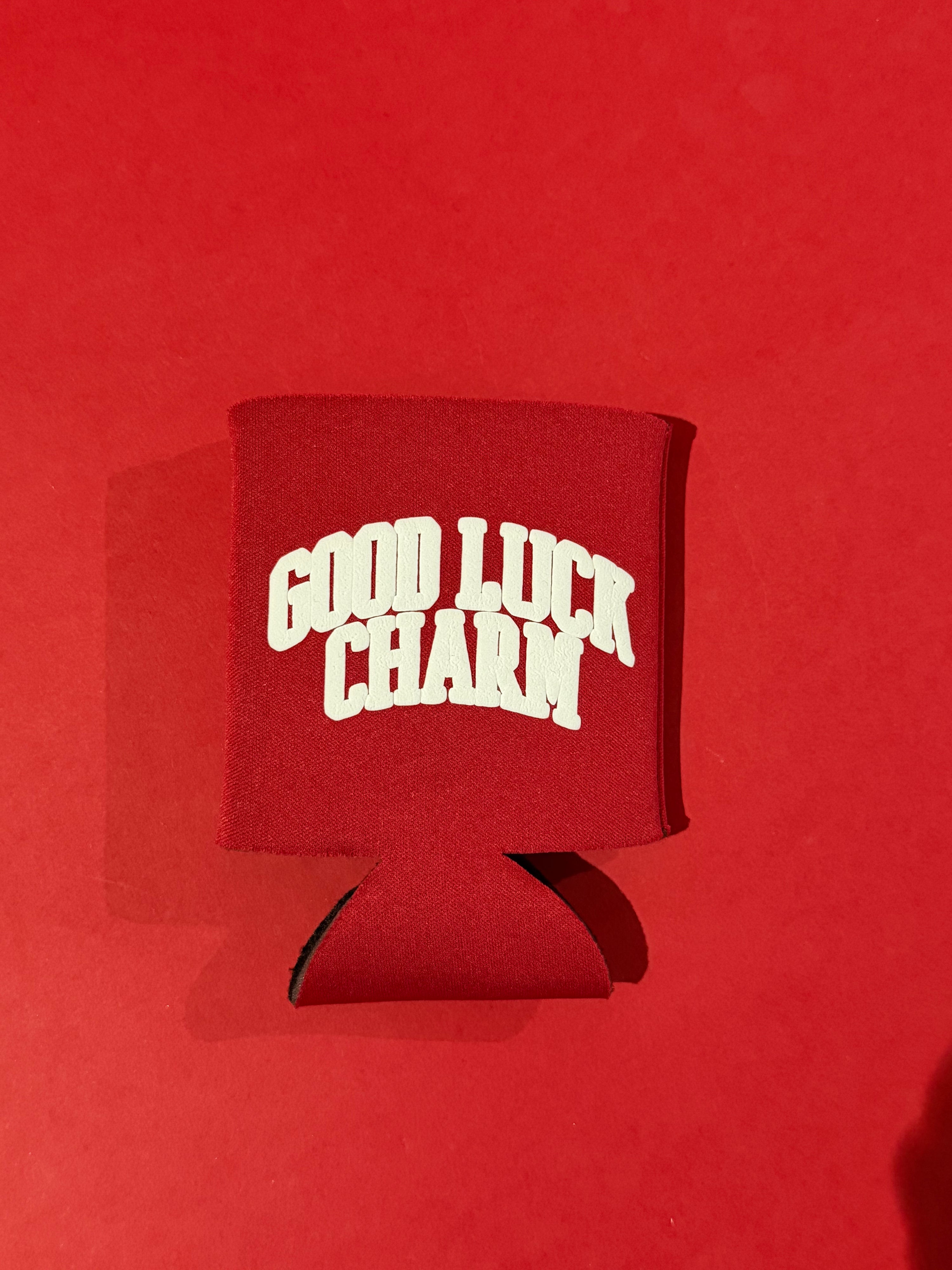 good luck charm koozie
