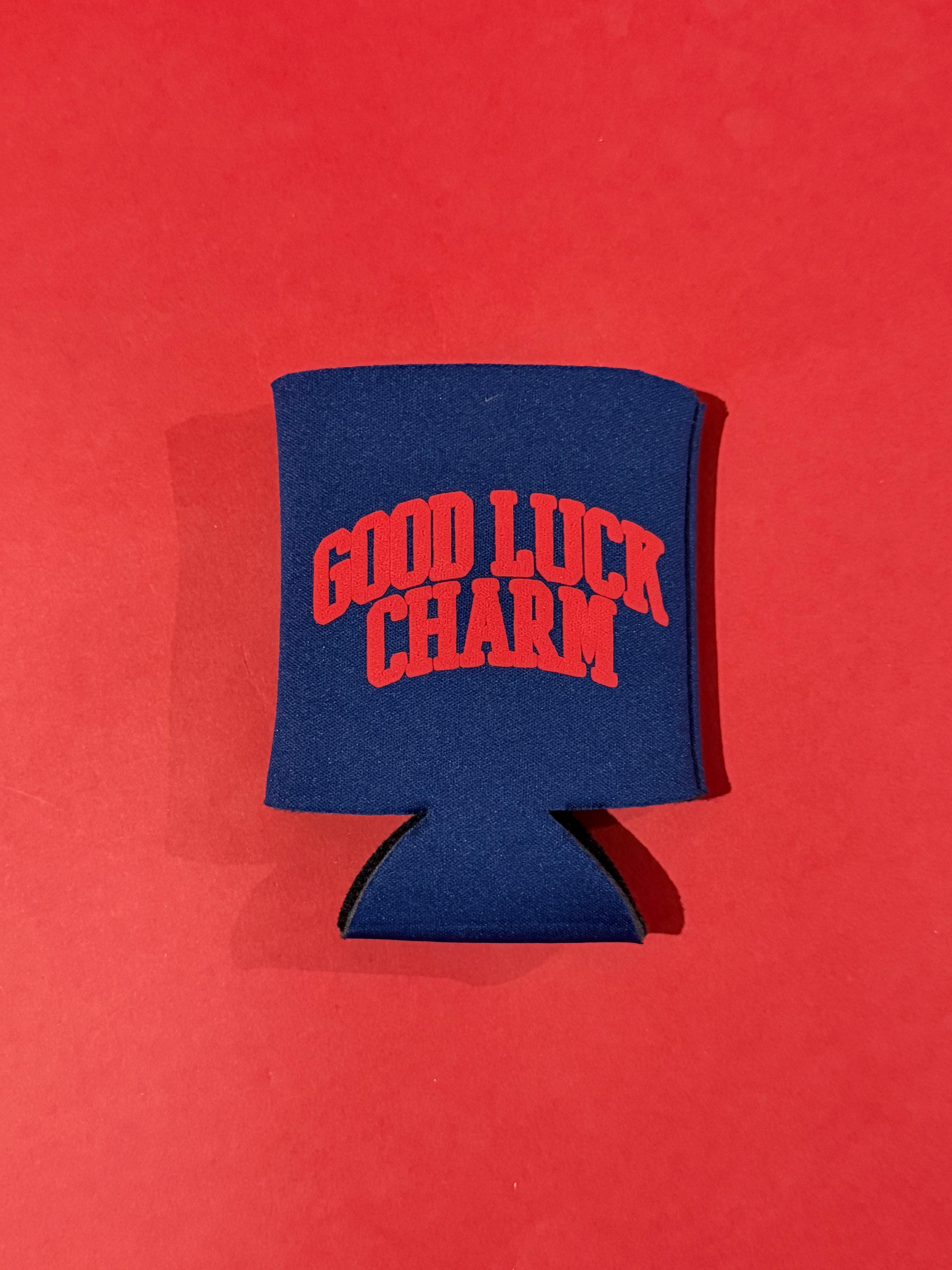 good luck charm koozie