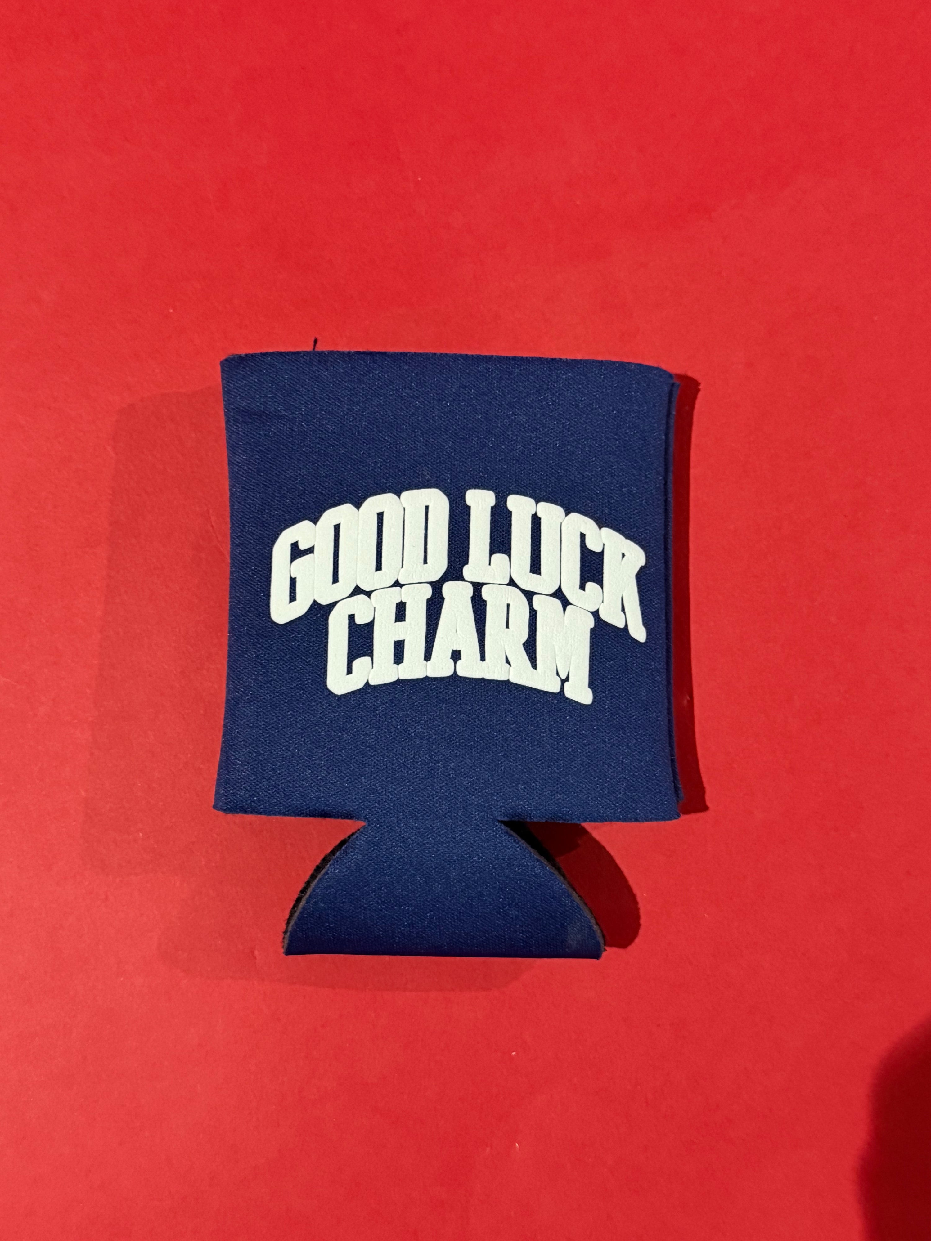 good luck charm koozie