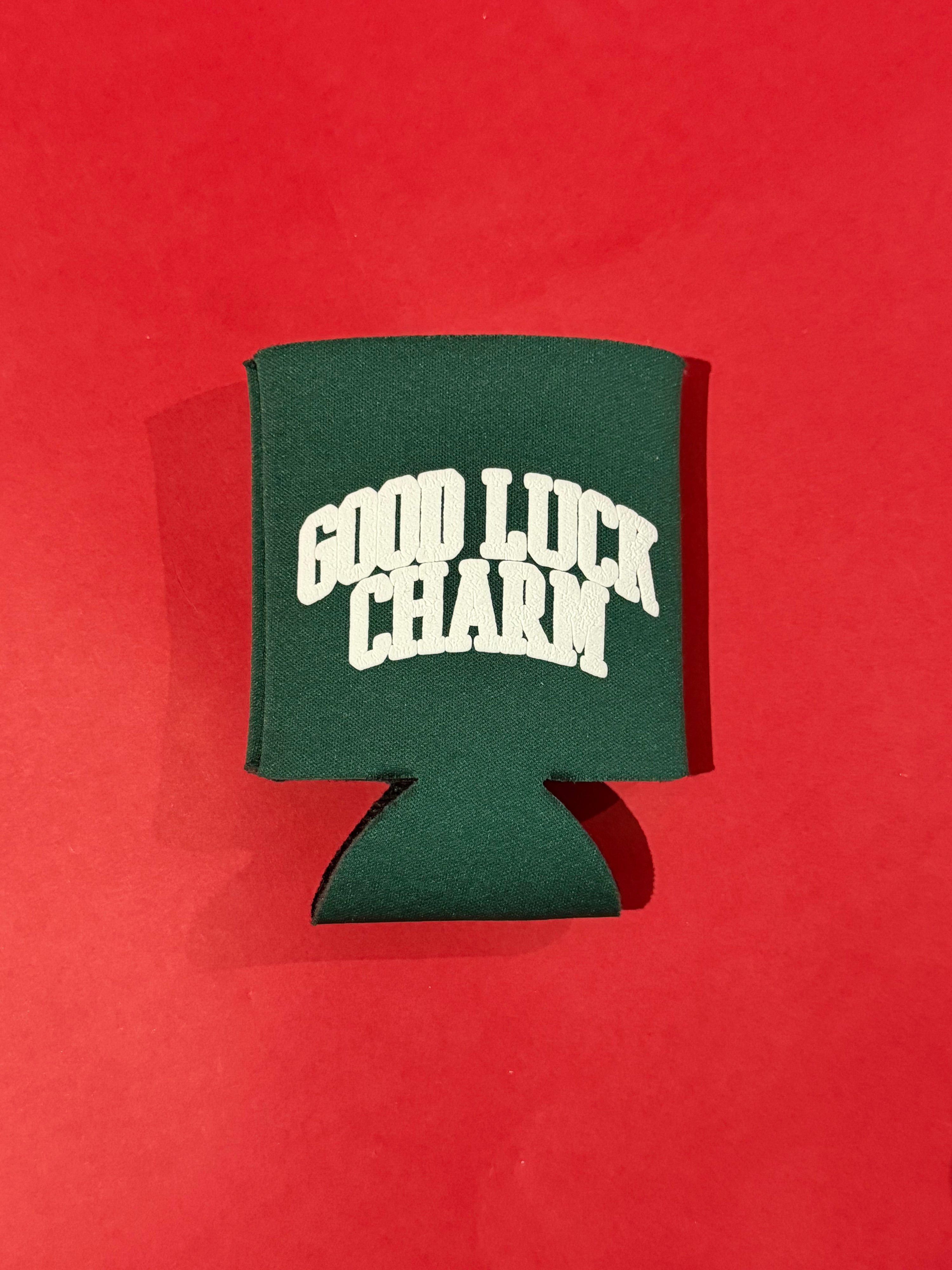 good luck charm koozie