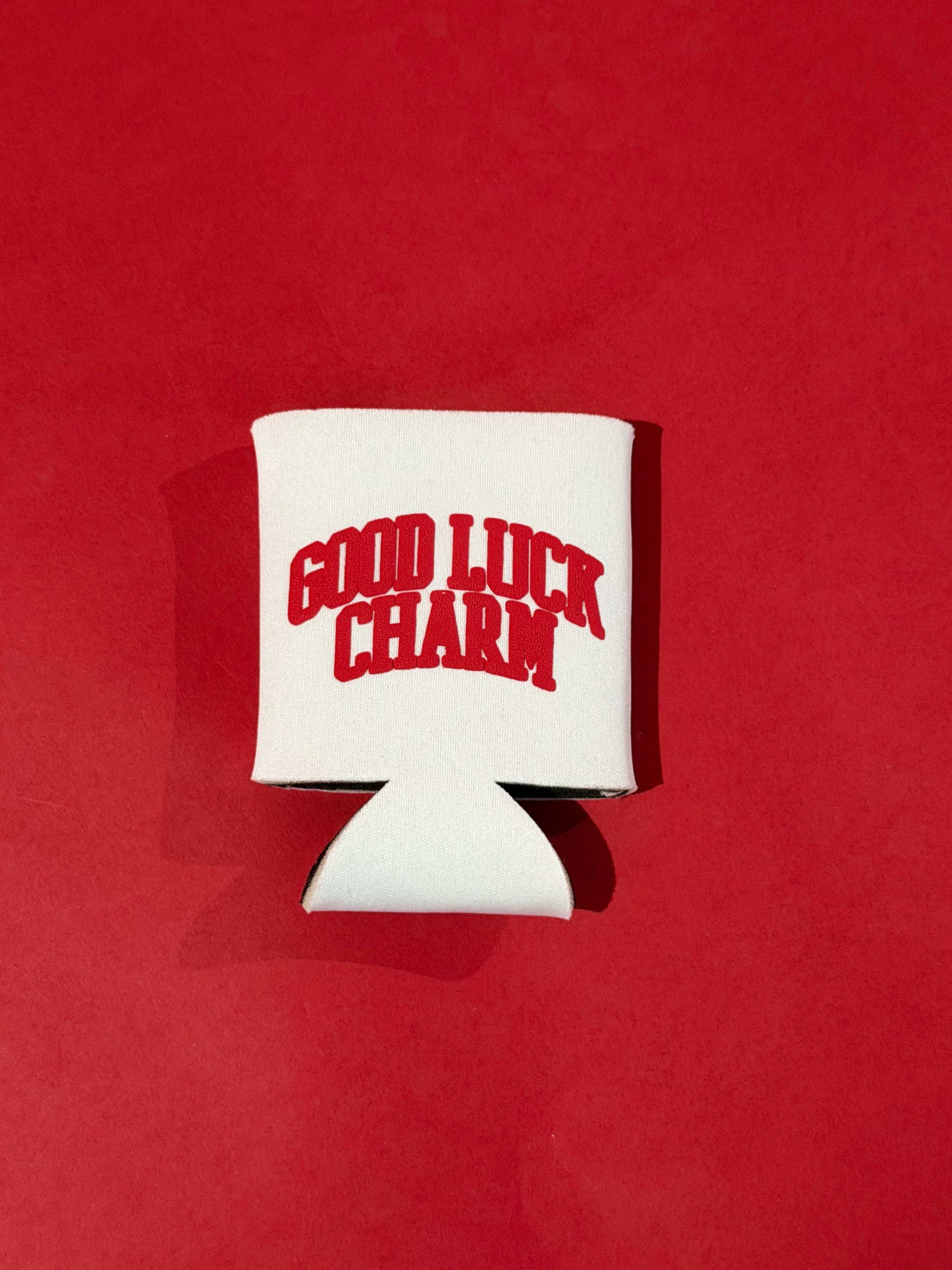 good luck charm koozie