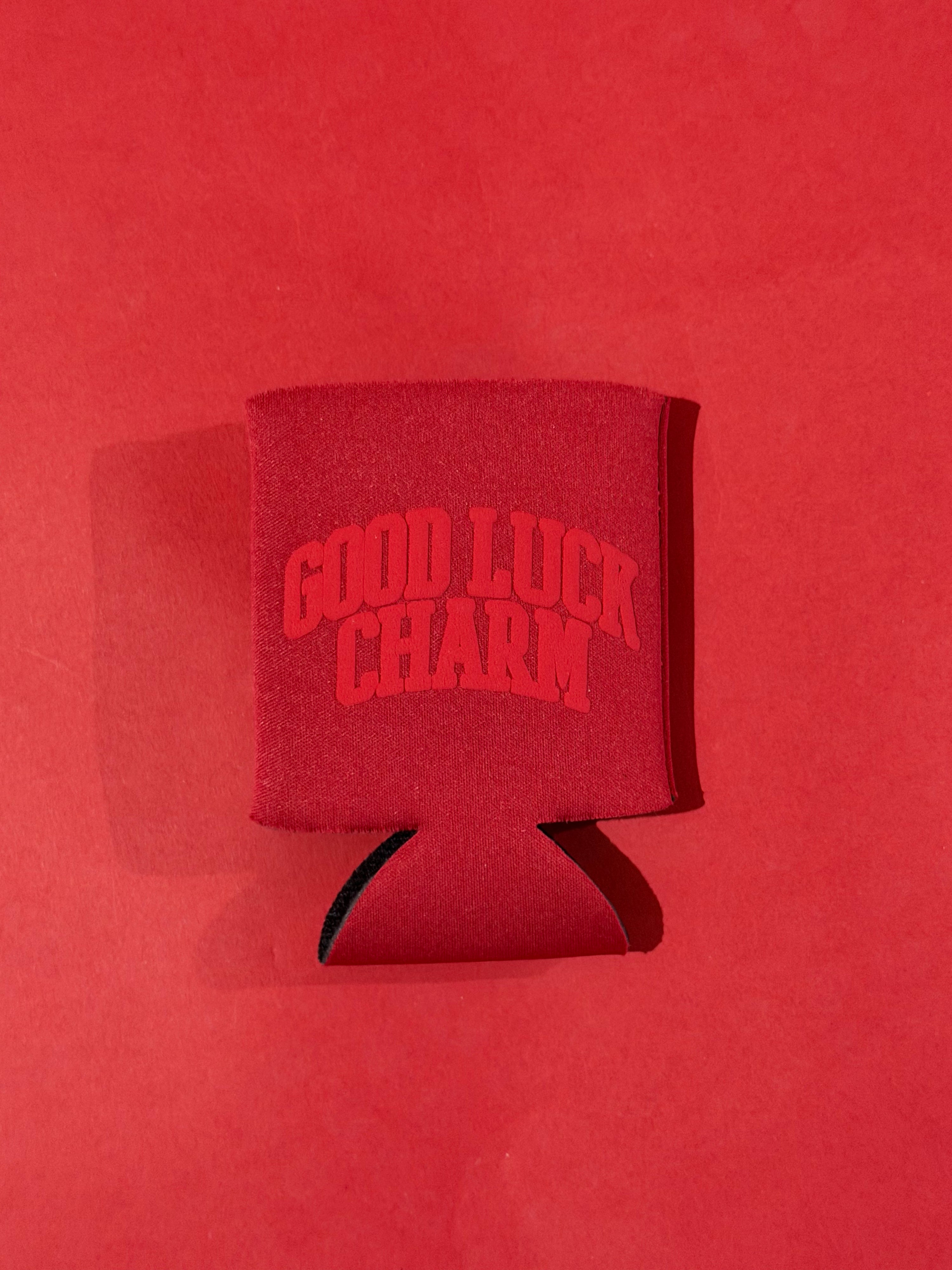 good luck charm koozie