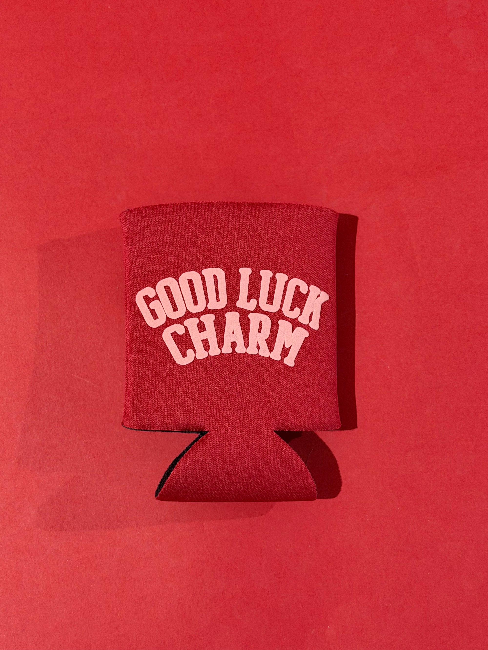 good luck charm koozie