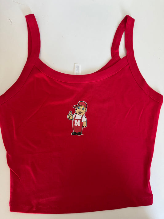 lil red spaghetti strap tank - red