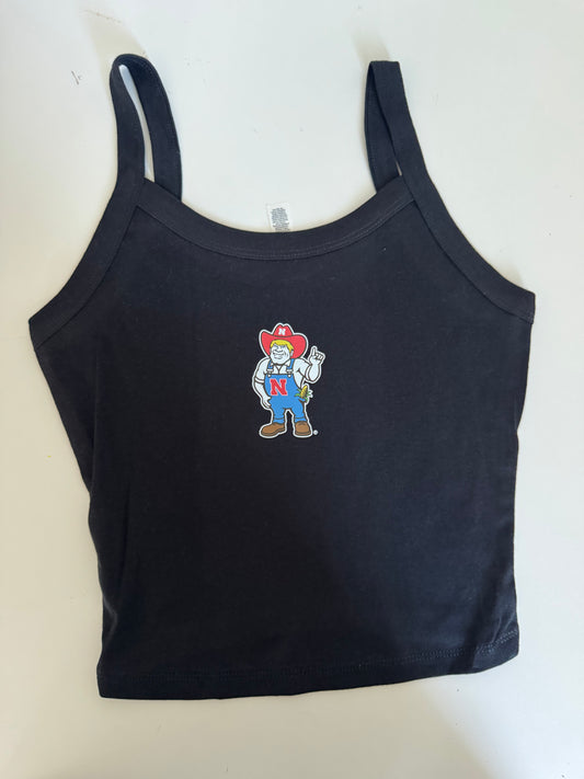 herbie spaghetti strap tank - black