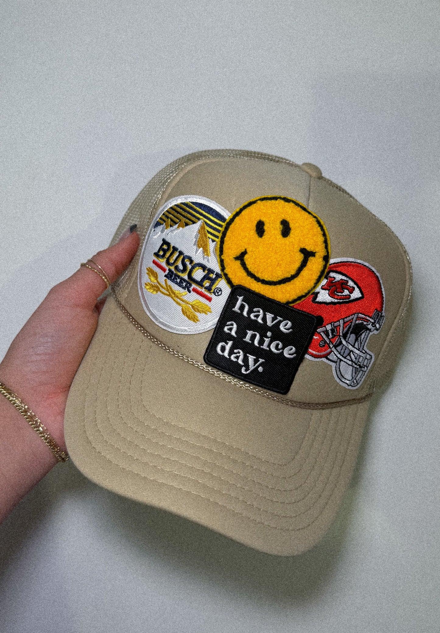 busch kc trucker hat - tan