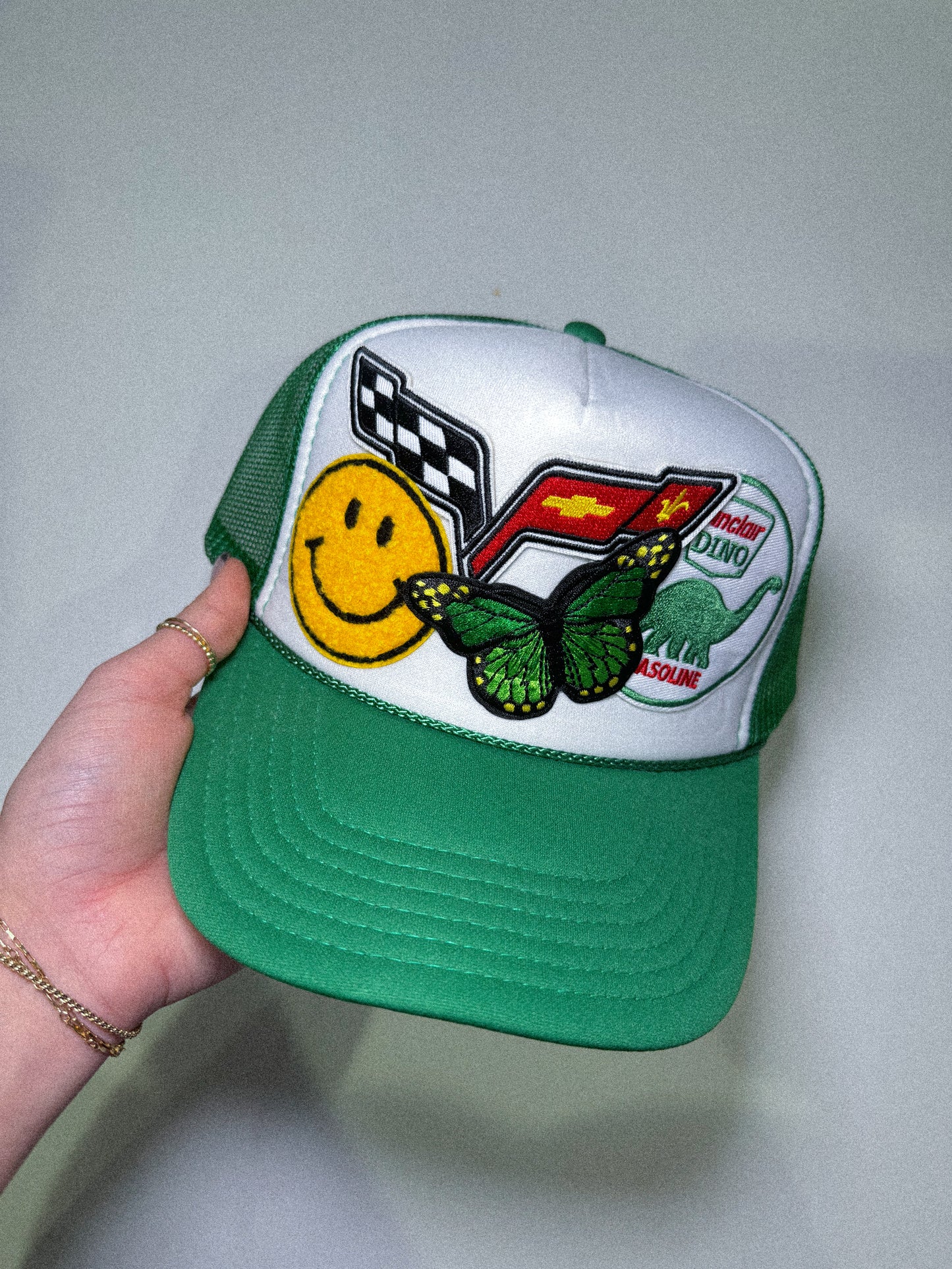 green vibes trucker hat