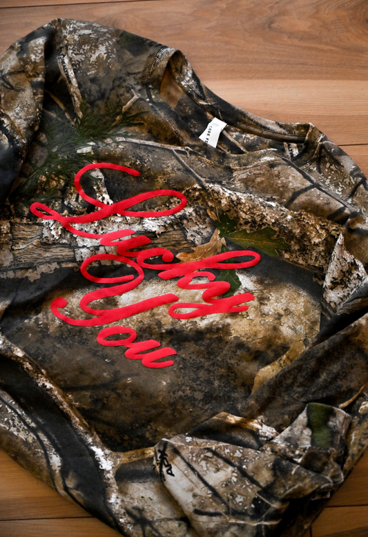 Lucky You Long Sleeve Camo Tee