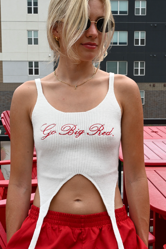 Go Big Red Tank - White
