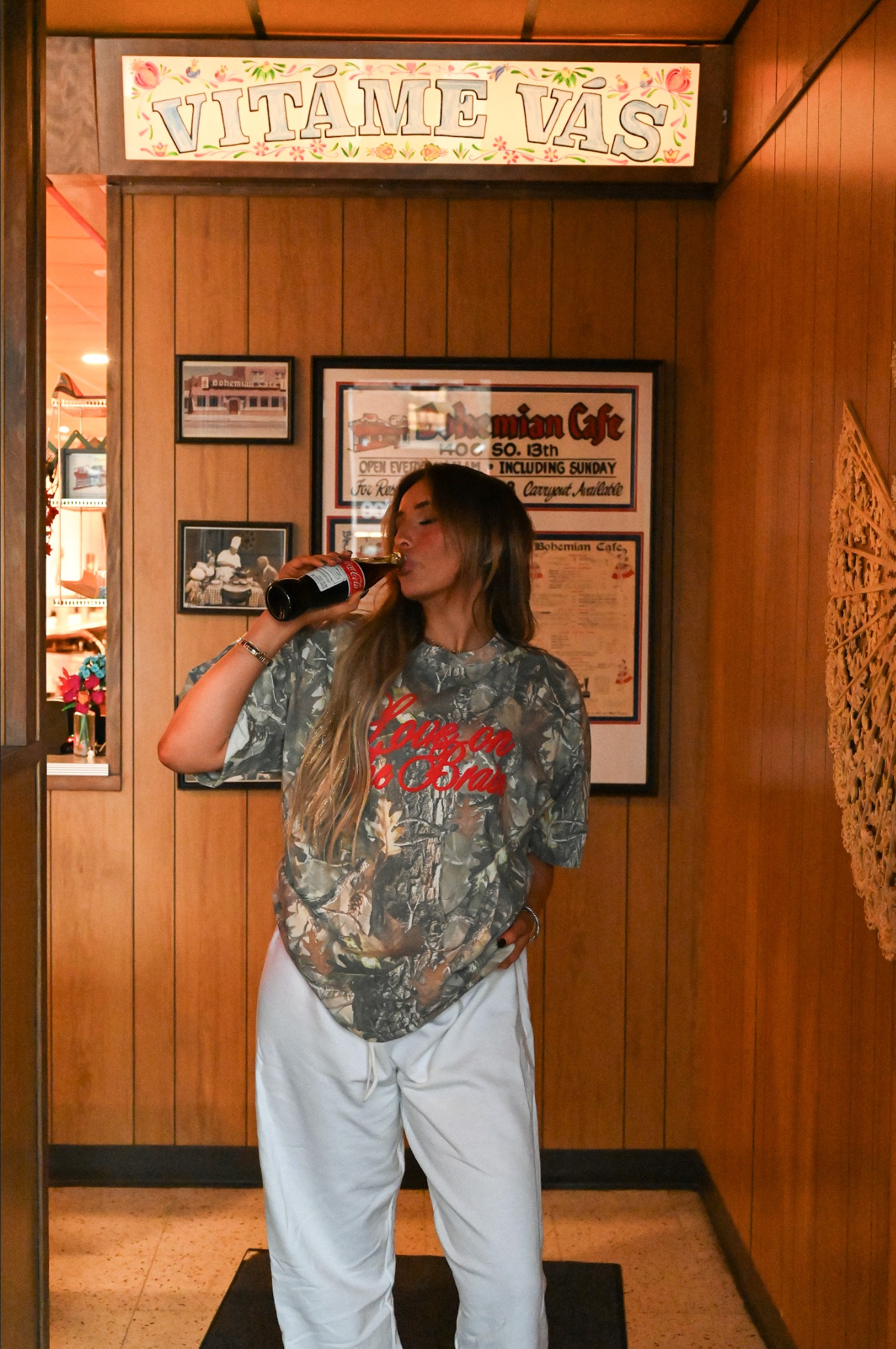 love on the brain camo tee