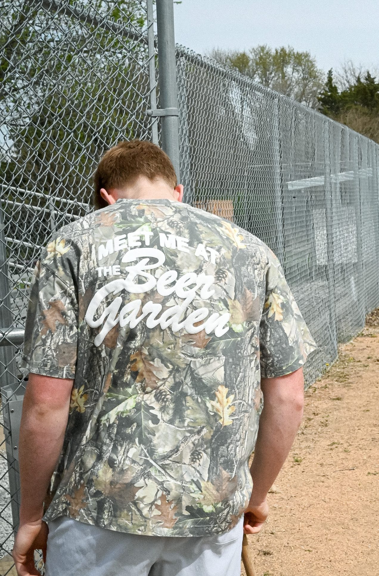 meet me at the beer garden camo tee