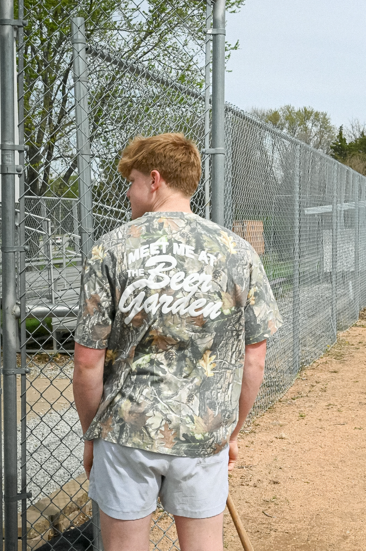meet me at the beer garden camo tee