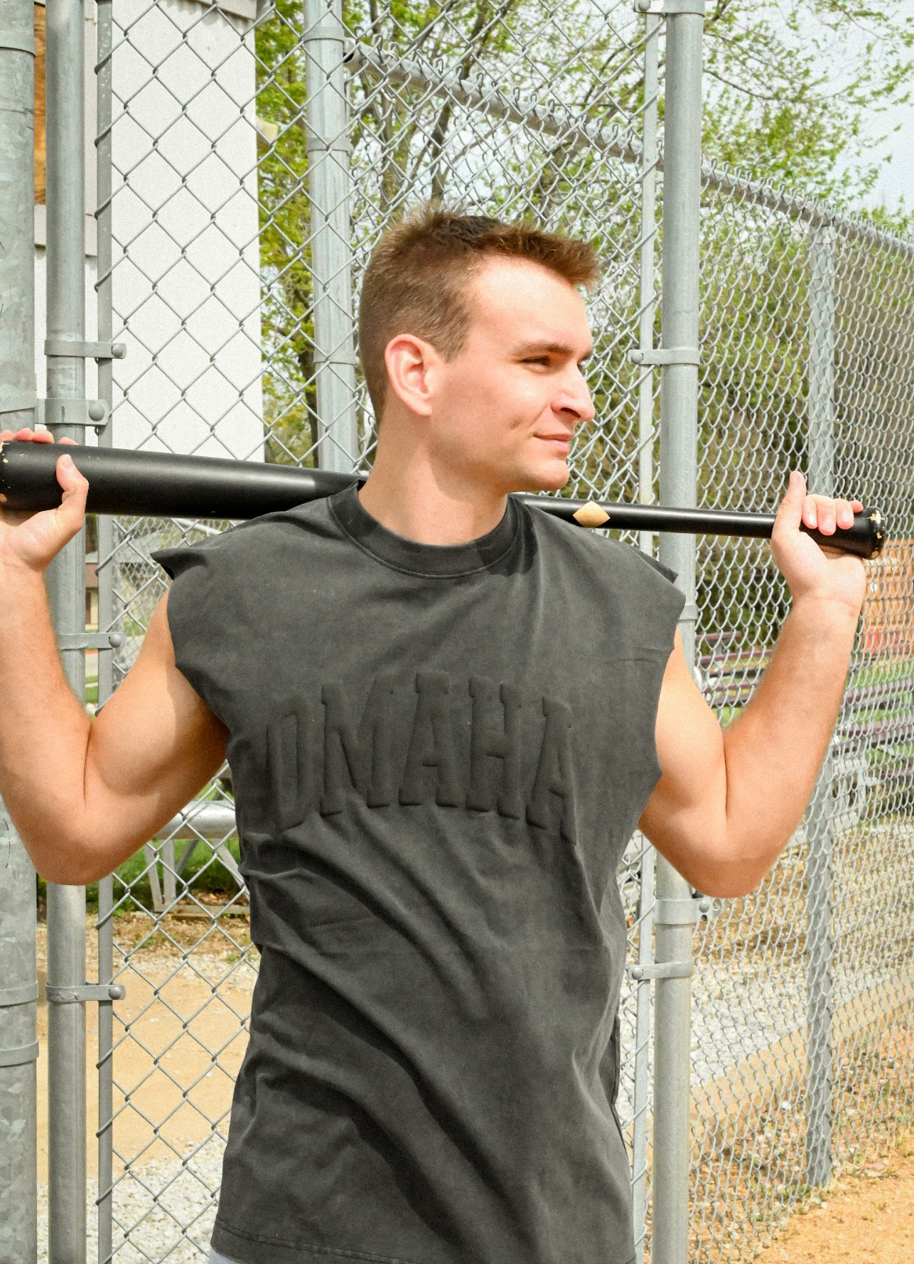 omaha monochrome muscle tee