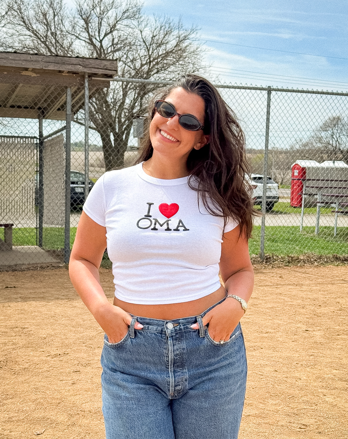 i <3 omaha baby tee