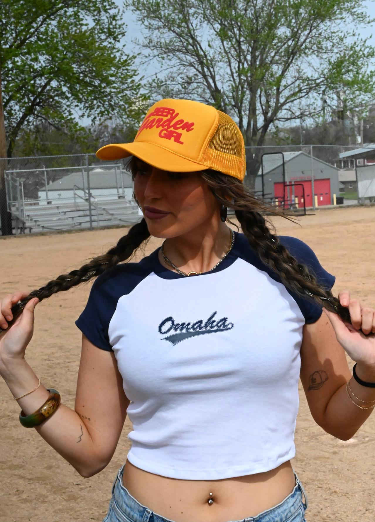 omaha classic baby tee - navy