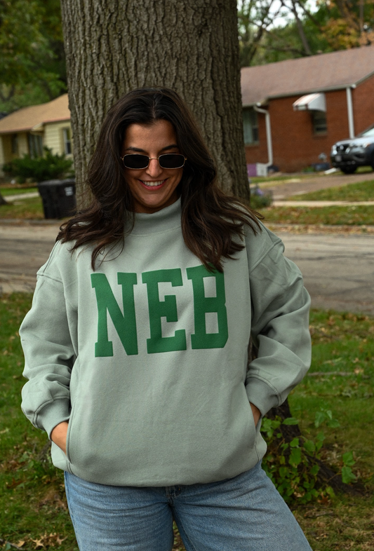 NEB mock neck - green