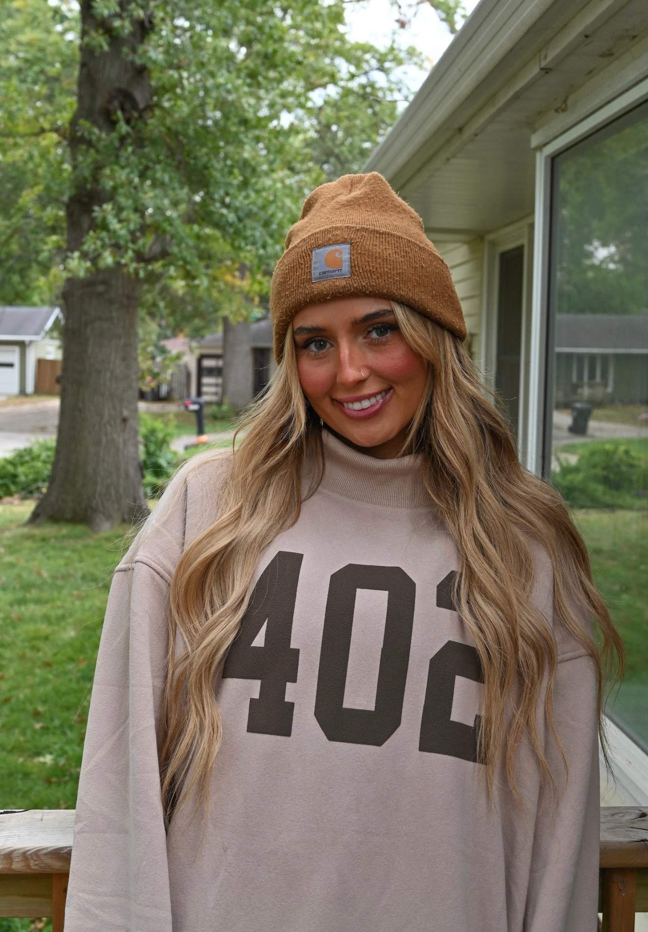 402 mock neck - tan