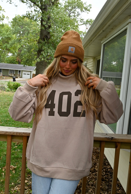 402 mock neck - tan