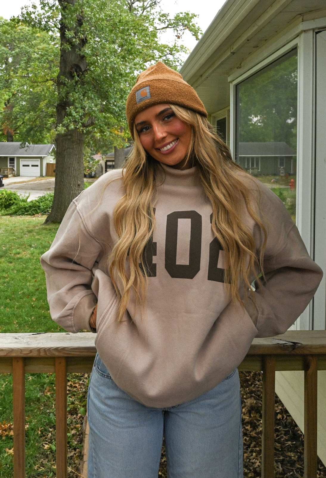 402 mock neck - tan