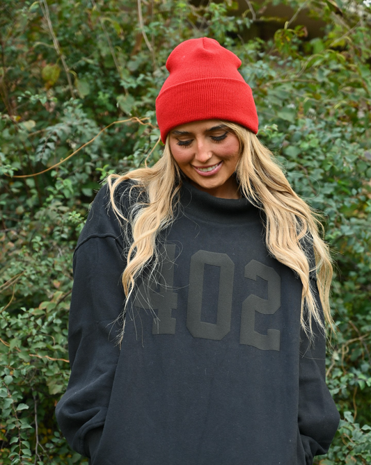 402 mock neck - black