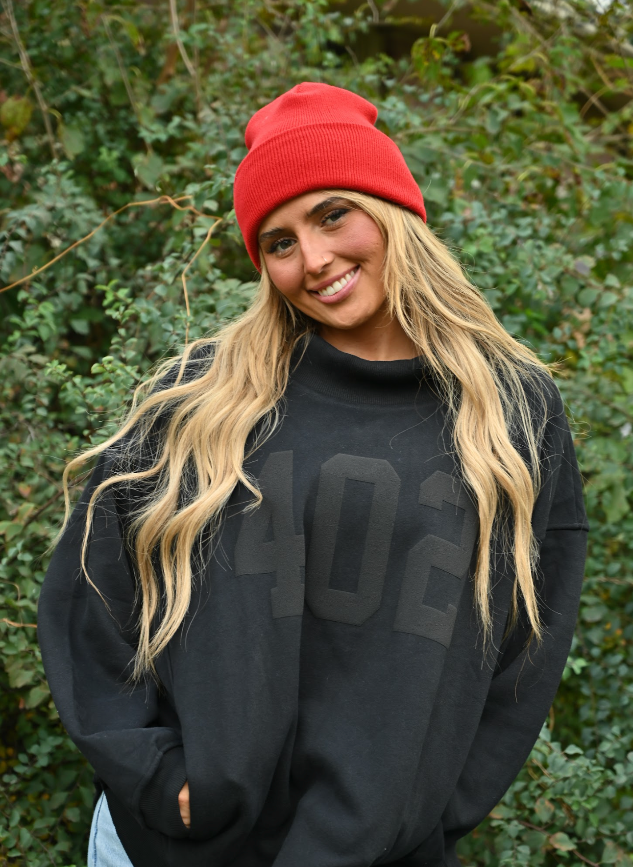 402 mock neck - black