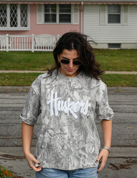 Huskers Camo Tee