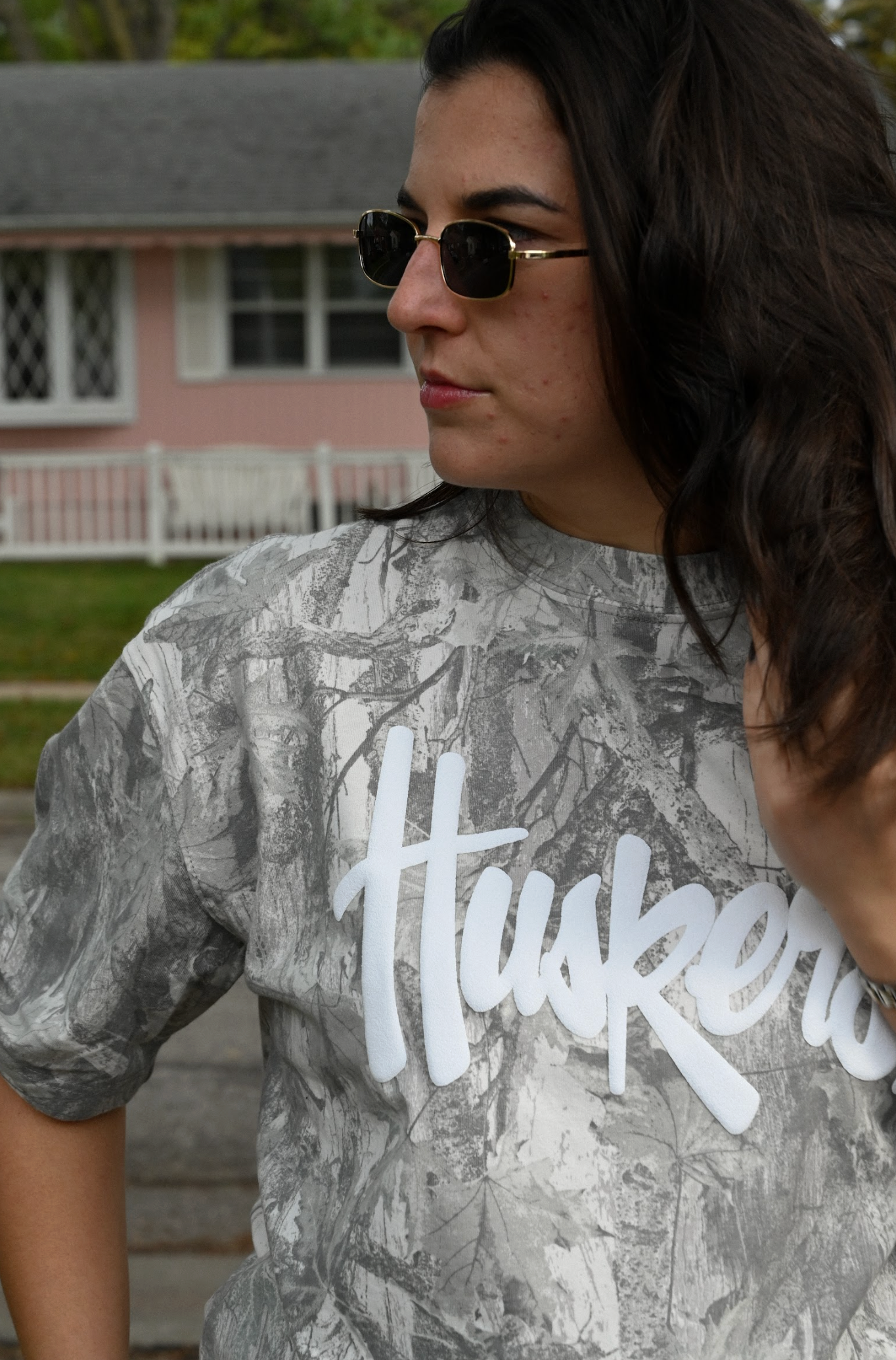 Huskers Camo Tee