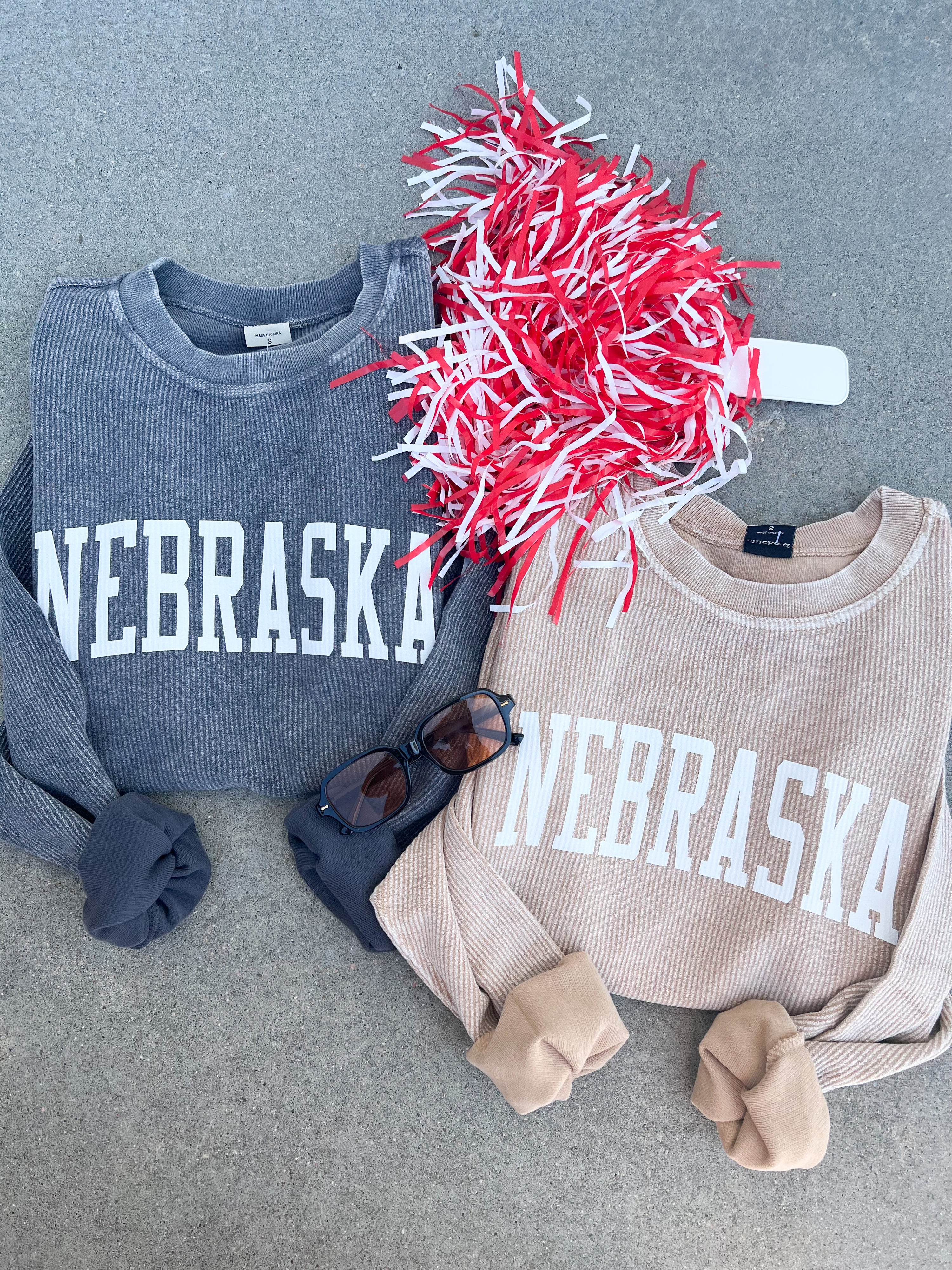 Nebraska Corded Crew - Tan